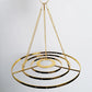 Camal 1 Stück L26cm Chrom/Gold Hängekette für Aufhänger Mittelstück Kronleuchter Rahmen Hochzeit Weihnachtsfeier Kristallperlen Dekor