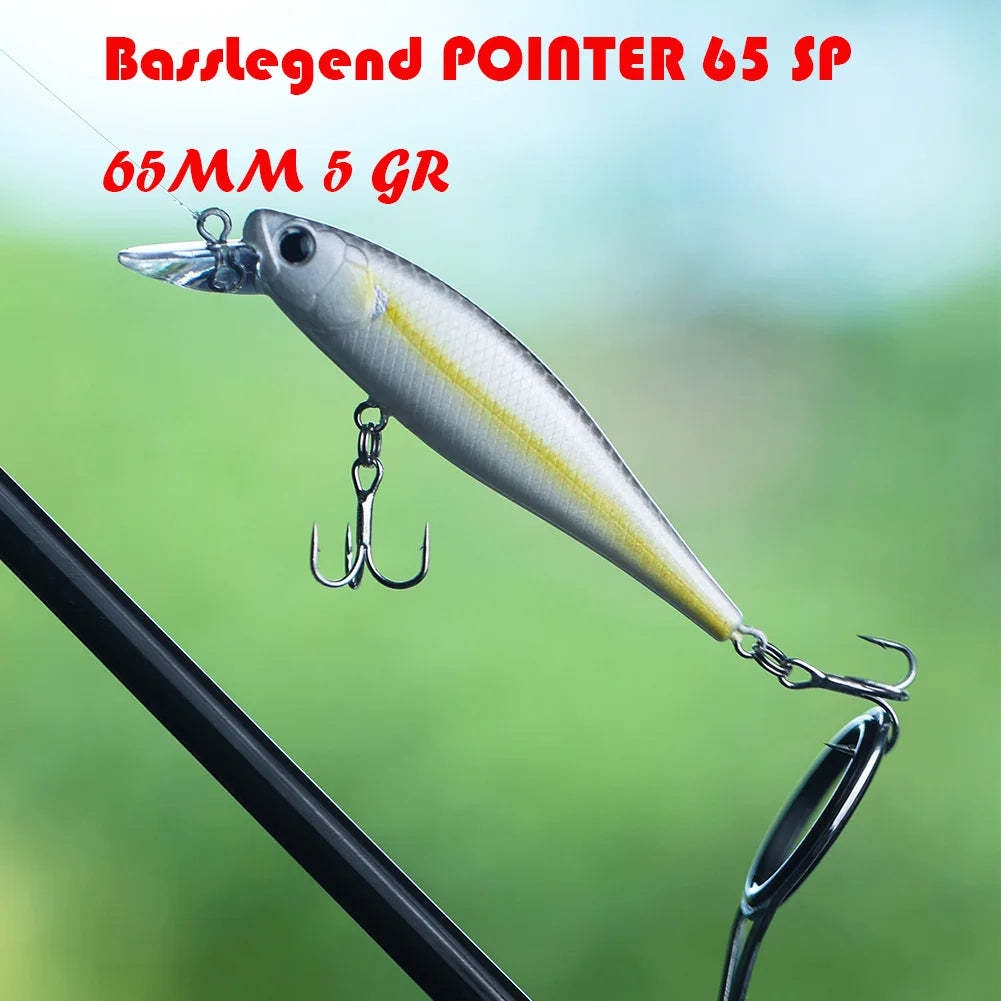 BassLegend Fishing Artificial Bait Suspending Minnow Shallow Wobbler Jerkbait Shad Bass Pike Lure 128 SP 78 F 65 SP
