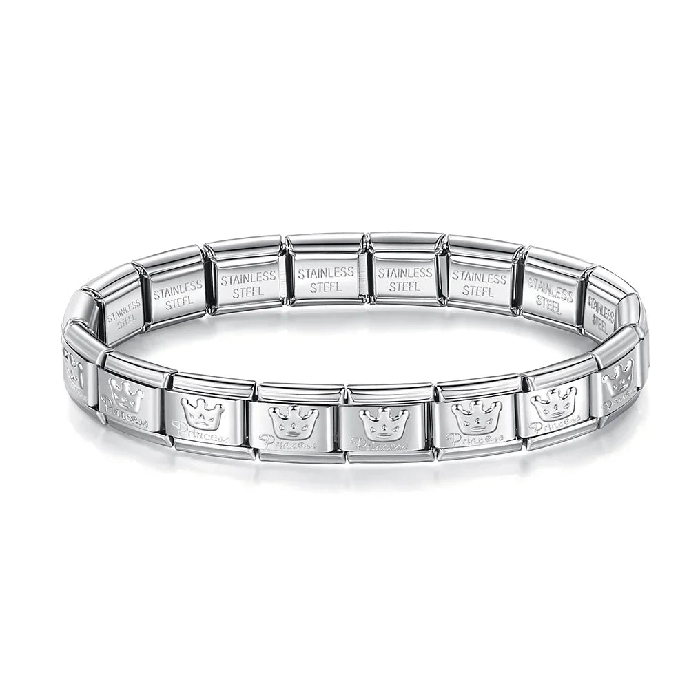 Hapiship Neue Mode Frauen Romantisches Herz 9mm Breite Edelstahl Armband Armreif Mädchen Hochzeit Weihnachtsgeschenk Schmuck G205