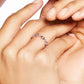 Round Circles Rose Gold Ring Fine Jewerly For Women Spring Brand New Romantic Gift In Real 925 Sterling Silver