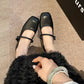 Shoes for Women New Fashion Medium Heeled Women Single Shoes Soft and Comfortable Red Ballet Shoes Zapatos De Mujer
