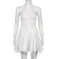 Rockmore elegante Party-Korsettkleider für Damen, modisches Abend-Bodycon-A-Linien-Faltenkleid, sexy Spitzen-Patchwork-Minikleid, neuer Sommer-Sunderss