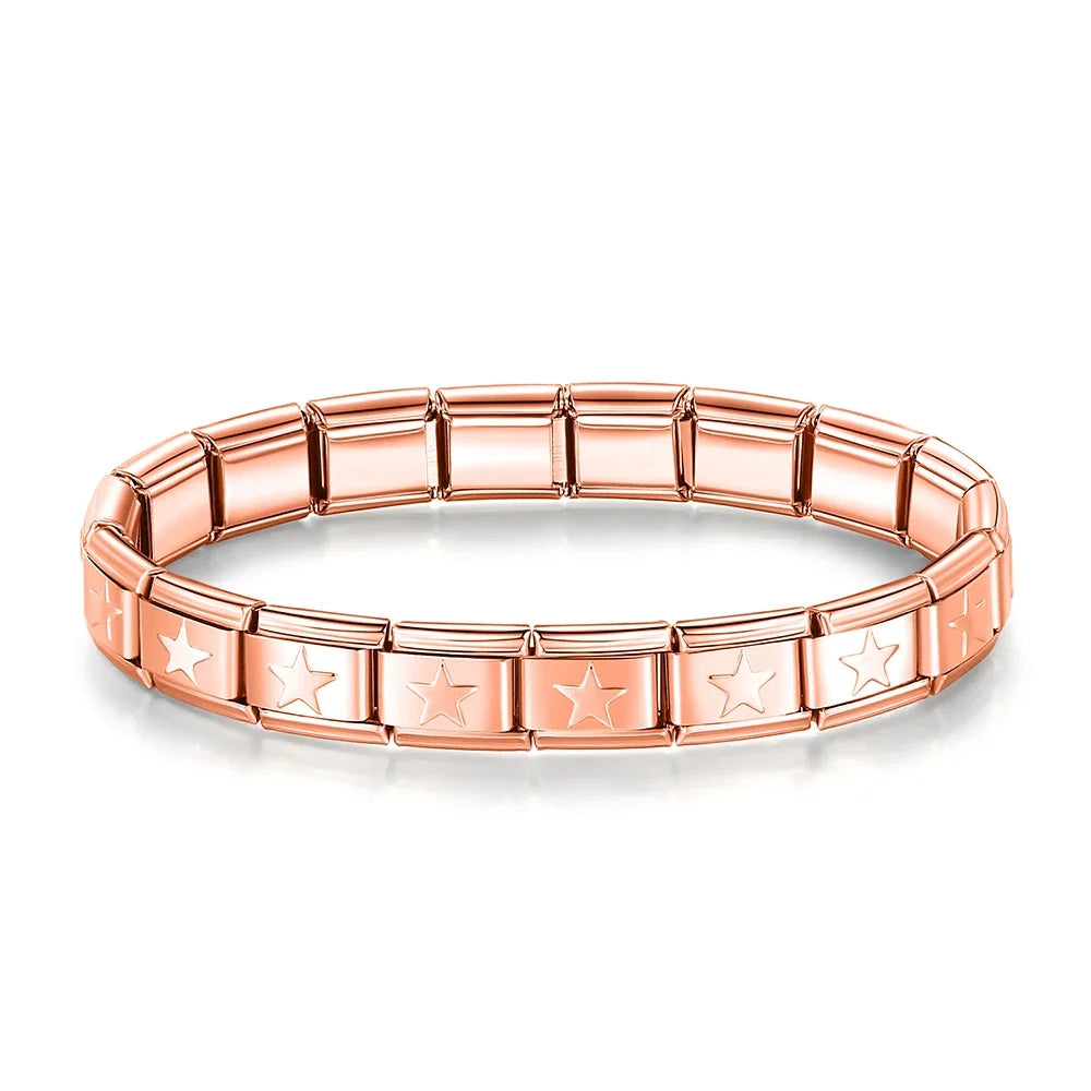 Hapiship Neue Mode Frauen Romantisches Herz 9mm Breite Edelstahl Armband Armreif Mädchen Hochzeit Weihnachtsgeschenk Schmuck G205