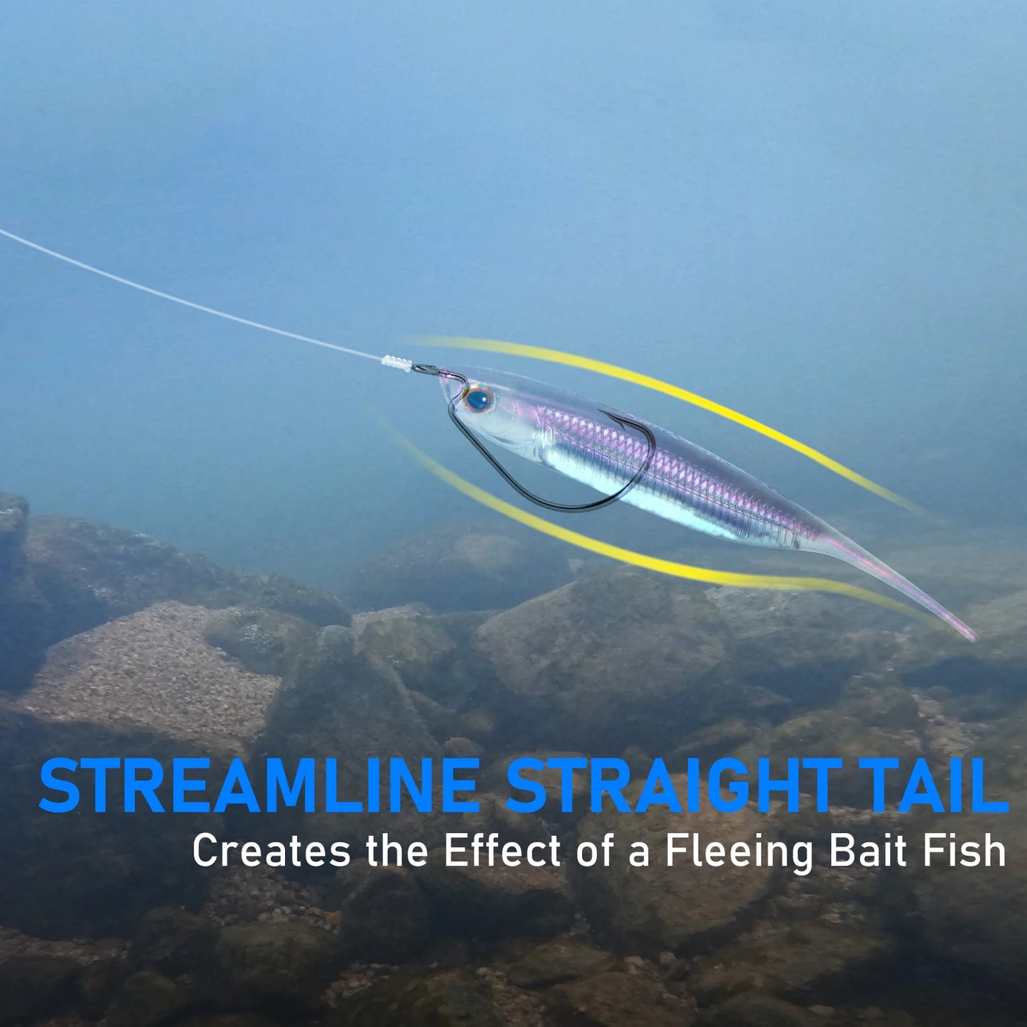 Dr.Fish 5/6 Stück Angelköder Weichplastik Silikonköder Paddelschwanz Shad Wurm Swimbait Süßwasser Barsch Forelle 70mm 80mm 100mm