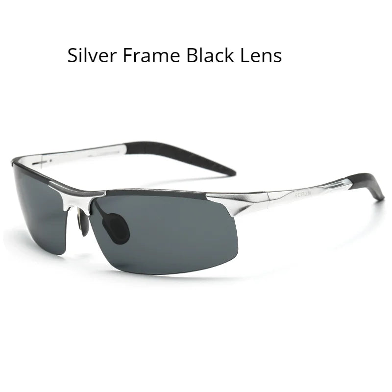 AORON Polarisierte Herren-Sonnenbrille für Autofahrer, Aluminium-Magnesium-Rahmen, Sport-Sonnenbrille, Fahrer-Retro-Brille, UV400, Blendschutz