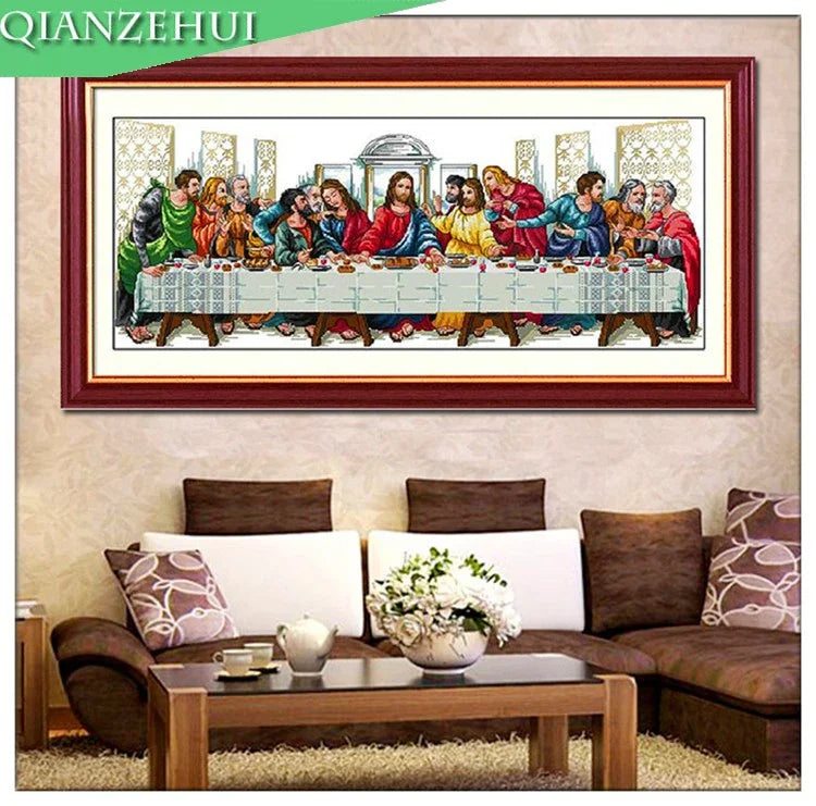 164*75cm Handarbeit, DIY Das Letzte Abendmahl Kreuzstich, Jesus Christus Kreuzstich, Stickpackungen, Heimdekoration