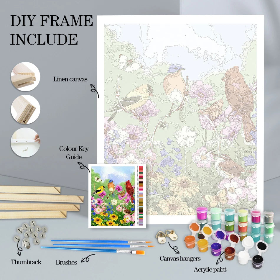 CHENISTORY Rahmenlose Malerei & Kalligraphie Tänzerin DIY Malen nach Zahlen Modernes Wandbild Einzigartiges Geschenk für Heimdekoration 60x75