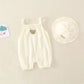 2PCS Summer Baby Clothes Set With Cap Toddler One Piece Cute Bear Sling Romper Fisherman Hat Infant Girl Boy Jumpsuit Outfit