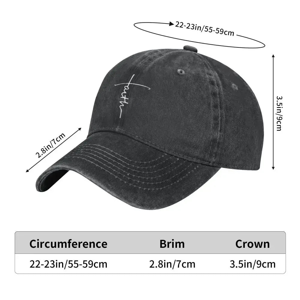 Hip Hop Baseball Cap Snapback Baseballmütze Jesus Glaube Kreuz Christlich Frühling Herbst Mütze Denim Casquette Mode