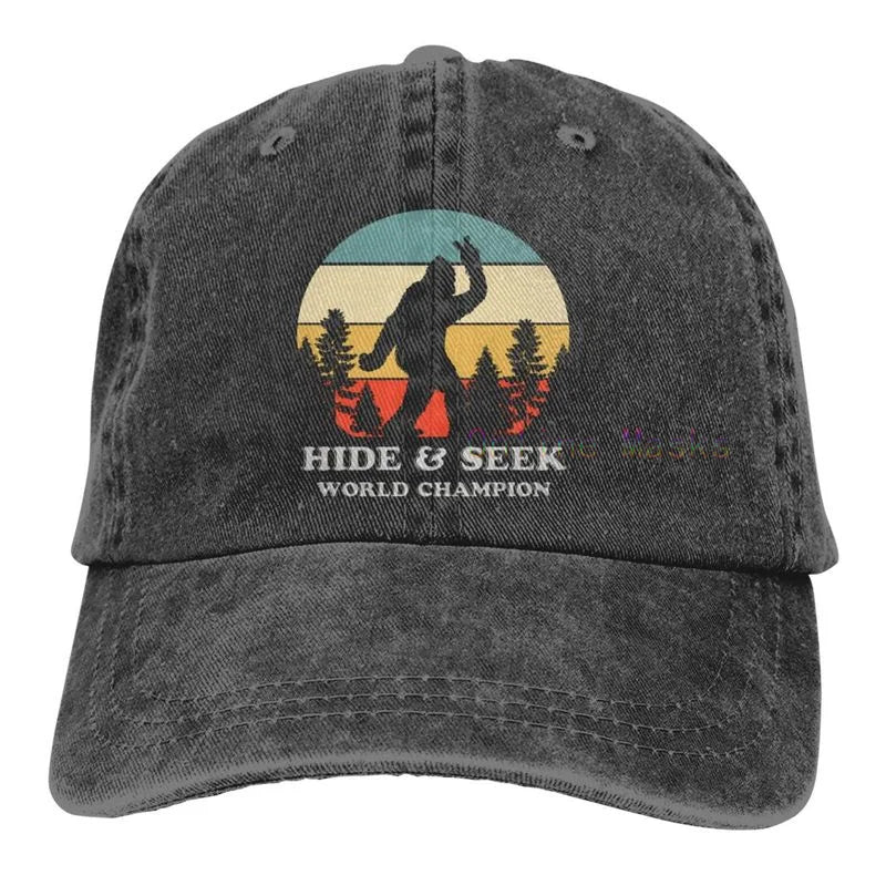 Bigfoot is Real and He Tried to Eat My Ass Baseball Cap Unisex Vintage Trucker Hat Adjustable Cowboy Hats for Mens Womens