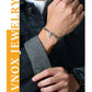 Vnox Einfache, geschichtete 3mm Rolo-Kettenarmbänder für Herren, rundes Kettenglied mit Kreuz-Anhänger, Armband, Christusgebet, Vintage-Freizeitgeschenk