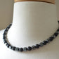 Men's Necklace Natural Coconut Pearls, Heishi Pearls in White Natural Shell and Black Wood  Beaded Surfer Necklace