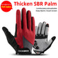 ROCKBROS Fahrradhandschuhe Schwammpolster Lange Finger Motorradhandschuhe für Fahrrad Mountainbike Handschuhe Touchscreen MTB Handschuhe