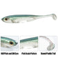 Dr.Fish 5/6 Stück Angelköder Weichplastik Silikonköder Paddelschwanz Shad Wurm Swimbait Süßwasser Barsch Forelle 70mm 80mm 100mm