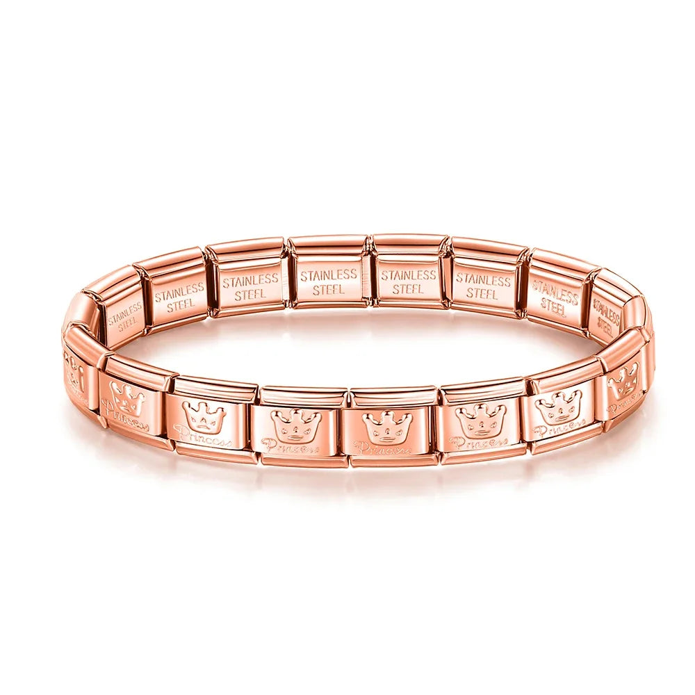 Hapiship Neue Mode Frauen Romantisches Herz 9mm Breite Edelstahl Armband Armreif Mädchen Hochzeit Weihnachtsgeschenk Schmuck G205