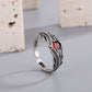 925er Sterling Silber Rote Zirkonringe für Damen Mode Hochwertiger Feiner Schmuck Accessoires Alles Schmuck