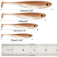 Dr.Fish 5/6 Stück Angelköder Weichplastik Silikonköder Paddelschwanz Shad Wurm Swimbait Süßwasser Barsch Forelle 70mm 80mm 100mm