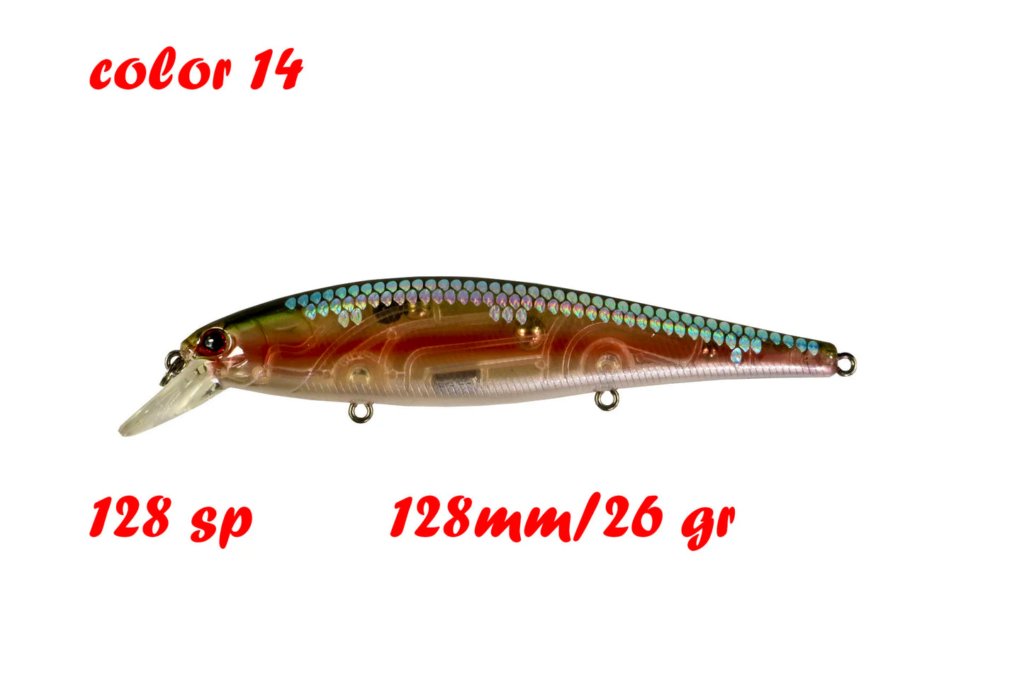 BassLegend Fishing Artificial Bait Suspending Minnow Shallow Wobbler Jerkbait Shad Bass Pike Lure 128 SP 78 F 65 SP
