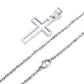 Mprainbow Mens Cutout Cross Necklaces,Waterproof Stainless Steel Hollow Cross Pendant Collar,Religious Faith Christ Gift Jewelry