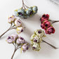 12PCS Artificial Flowers Christmas Decorations for Home Accessories Stamen Wedding Bouquet Garland DIY Gifts Silk Tea Roses Buds