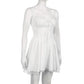 Rockmore elegante Party-Korsettkleider für Damen, modisches Abend-Bodycon-A-Linien-Faltenkleid, sexy Spitzen-Patchwork-Minikleid, neuer Sommer-Sunderss