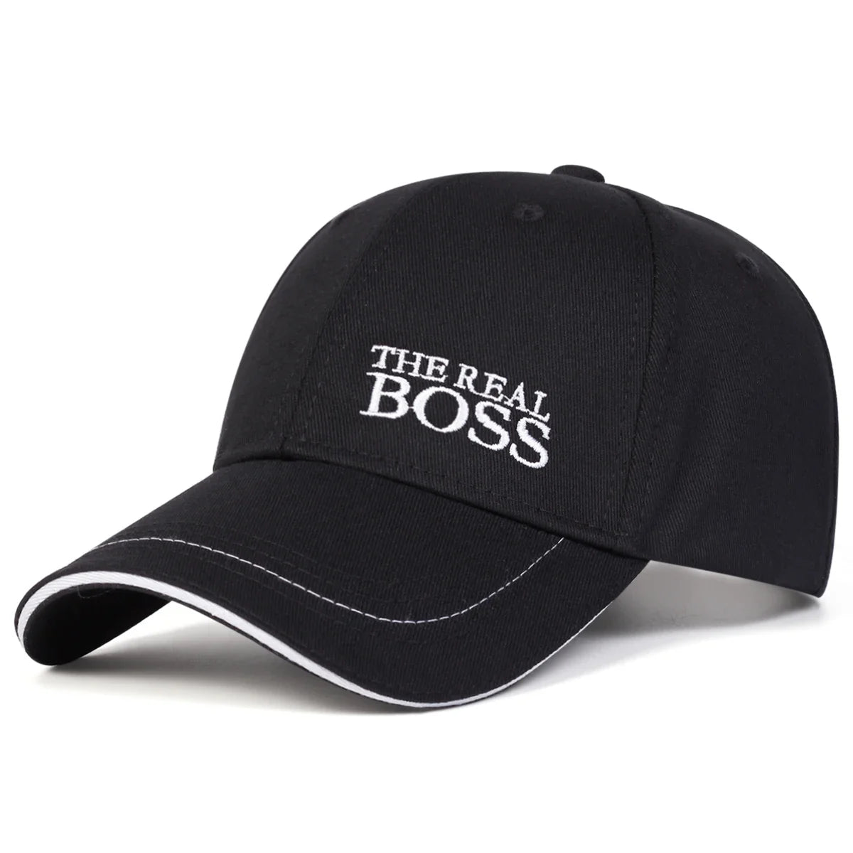 Unisex THE REAL BOSS Buchstabenstickerei Baseball Caps Frühling und Herbst Outdoor Verstellbare Freizeit Hüte Hip Hop Hut Sonnenhut