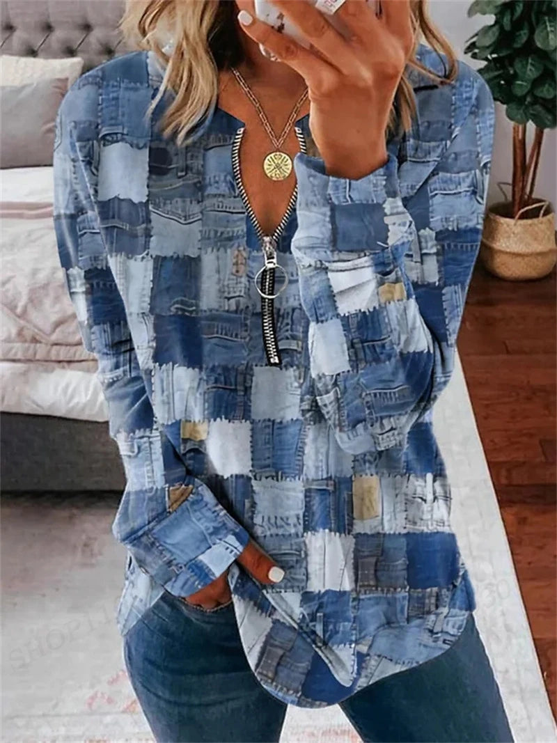 Gestreifte Kapuzenpullover Damen Mode Reißverschluss Hoodies Y2k Lässige Sweatshirts Zip Up Hoodie Oversize Kapuzenjacke Gittermäntel Damen Sweatshirts