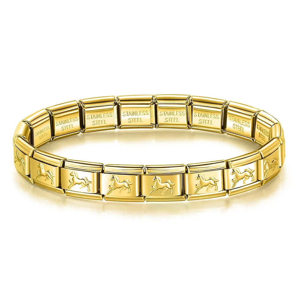 Hapiship Neue Mode Frauen Romantisches Herz 9mm Breite Edelstahl Armband Armreif Mädchen Hochzeit Weihnachtsgeschenk Schmuck G205