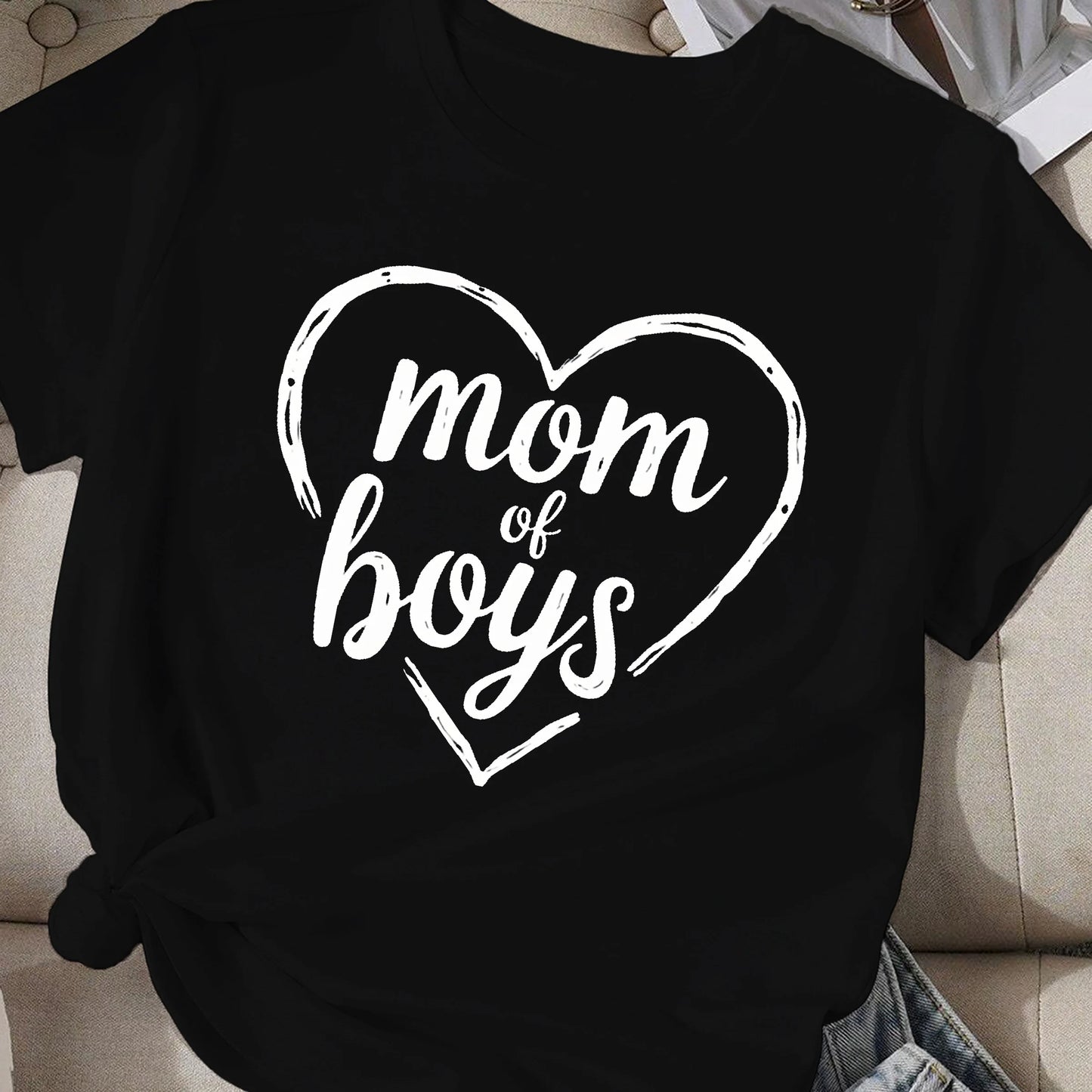 mom of boys  women's comfit t-shirt