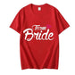 Team Braut Braut T-Shirts für Frauen Oberteile Junggesellinnenabschied Grafik T-Shirts Brautjungfern T-Shirts Frauen T-Shirts Kleidung