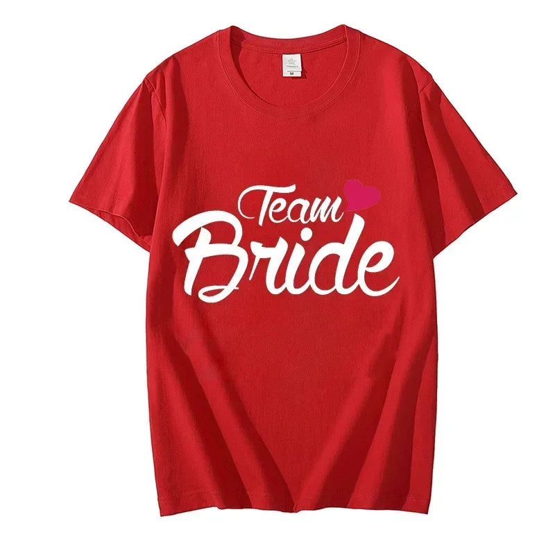 Team Braut Braut T-Shirts für Frauen Oberteile Junggesellinnenabschied Grafik T-Shirts Brautjungfern T-Shirts Frauen T-Shirts Kleidung