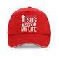 Sommerhut Bedruckte Jesus hat mein Leben gerettet Baseballkappe Ich gehöre Jesus Mützen Herren Baumwolle Christus Religion Christlicher Glaube Hüte