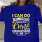 Ich kann alles durch Christus tun, Druck Frauen T-Shirt Kurzarm O-Neck Loose Frauen T-Shirt Damen T-Shirt Camisetas Mujer