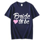 Team Braut Braut T-Shirts für Frauen Oberteile Junggesellinnenabschied Grafik T-Shirts Brautjungfern T-Shirts Frauen T-Shirts Kleidung