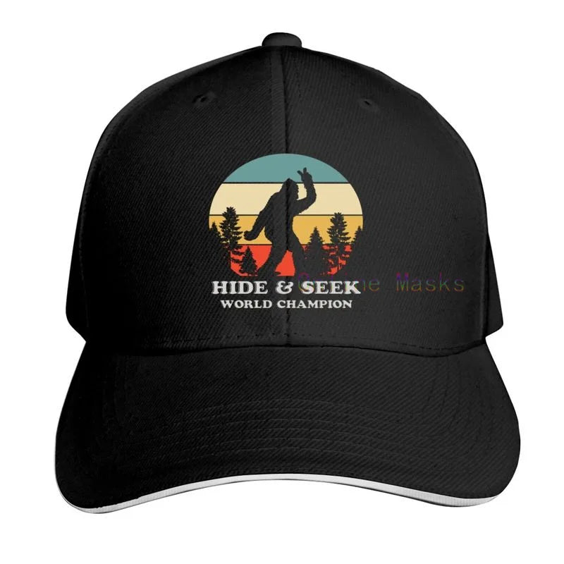 Bigfoot is Real and He Tried to Eat My Ass Baseball Cap Unisex Vintage Trucker Hat Adjustable Cowboy Hats for Mens Womens