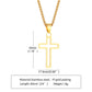 Mprainbow Mens Cutout Cross Necklaces,Waterproof Stainless Steel Hollow Cross Pendant Collar,Religious Faith Christ Gift Jewelry