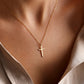 Mode Edelstahl Kreuz Gold Silber Farbe Halskette für Damen Herren Exquisite Kette Halsketten Schmuck Geburtstagsgeschenk