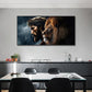 Gott Jesus Christus und Löwengesicht Wandkunst Poster Drucke Abstrakte Leinwandbilder Tierbilder für die moderne Wohnzimmerdekoration