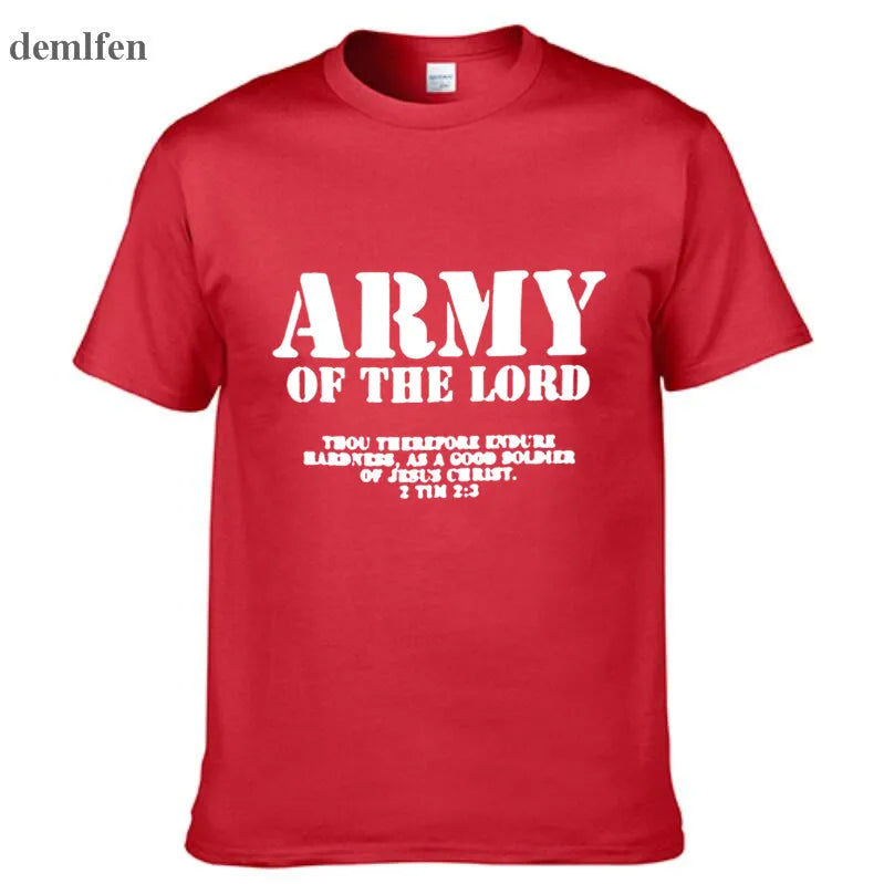 Army Of The Lord Christian Jesus Christ Men And Women Couples Matching T-Shirt Novel Style Custom Printing T Shirt Plus Size