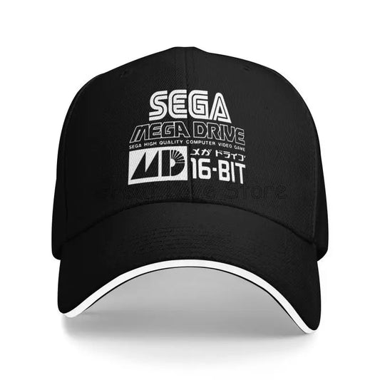 Sega Mega Drive Genesis Japanisches Vinyl Baseballkappe Outdoor Sonnenhut Sandwich-Kappe Herren Sommer Angler Sturmhaube Golfkappen