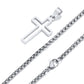 Mprainbow Mens Cutout Cross Necklaces,Waterproof Stainless Steel Hollow Cross Pendant Collar,Religious Faith Christ Gift Jewelry
