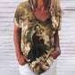 3D Printed T Shirts for Women Summer V-Neck Short Sleeved Tee Vintage Jesus Christ Women's T-Shirt Casual Streetwear Top Shirt