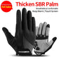 ROCKBROS Fahrradhandschuhe Schwammpolster Lange Finger Motorradhandschuhe für Fahrrad Mountainbike Handschuhe Touchscreen MTB Handschuhe