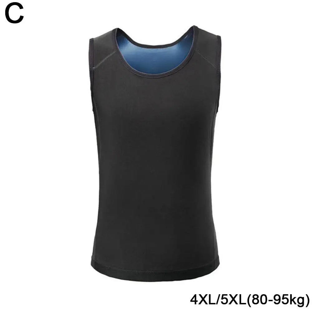 Men Silver Ion Coating Thermo Sweat Sauna Vest Body Shapewear Slimming Shapers Tops Trainer Tank Burning Waist Fat Effect J3P4