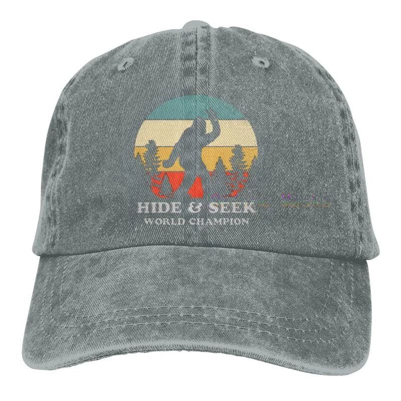 Bigfoot is Real and He Tried to Eat My Ass Baseball Cap Unisex Vintage Trucker Hat Adjustable Cowboy Hats for Mens Womens