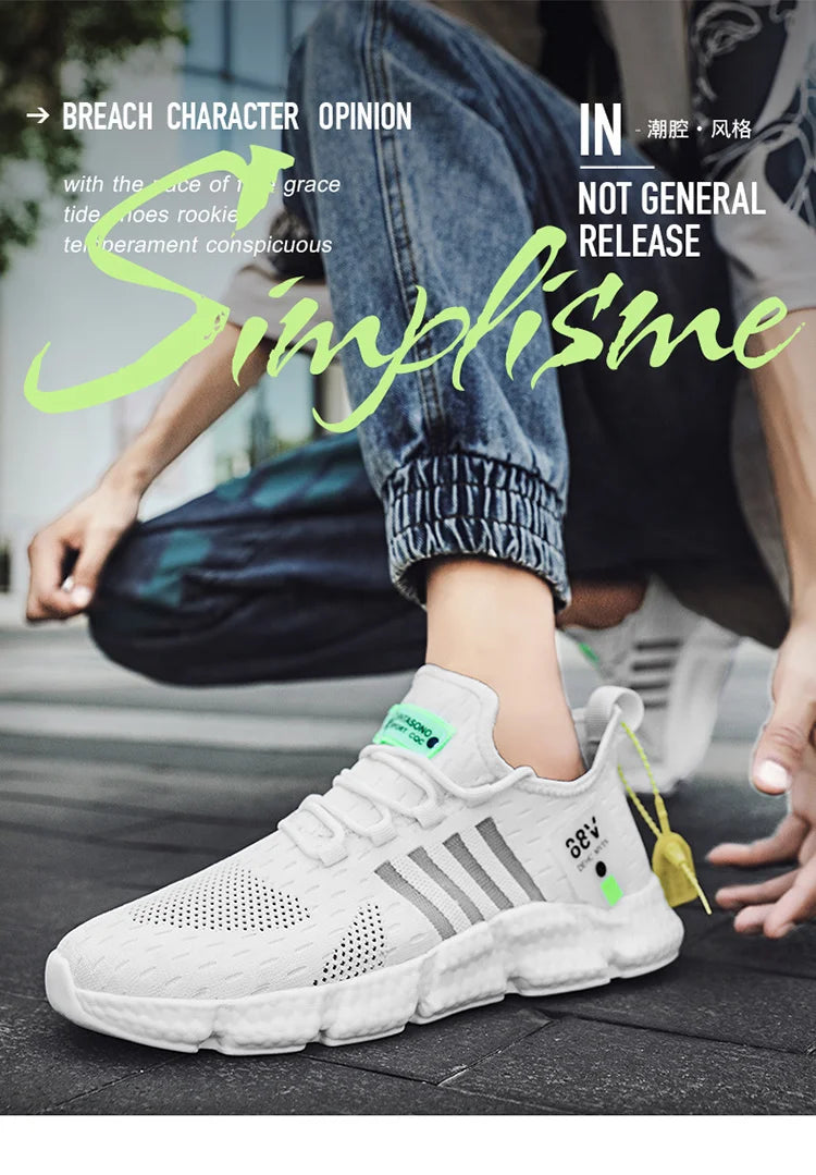Herrenschuhe Sommer Herren Freizeitschuhe Atmungsaktive Sneaker Herren Leichte Loafers Rutschfeste Tennisschuhe Luxusschuhe Tennisschuhe