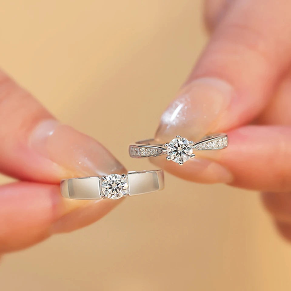 Fashion Schwarz Weiß Ring Geometrische Unregelmäßigkeiten Glatte Paar Verstellbare Ringe Einfachheit Studentenparty Schmuck