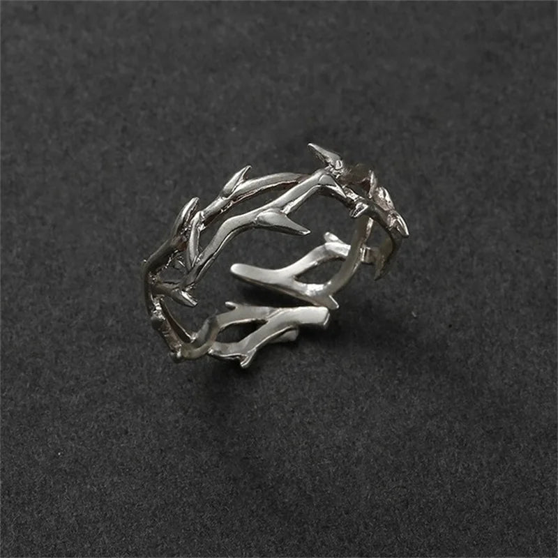 Vintage Ins-Stil Ringe für Männer und Frauen mit Zweigen, Dornen, Paarringe, Geschenke, Mode und Persönlichkeit