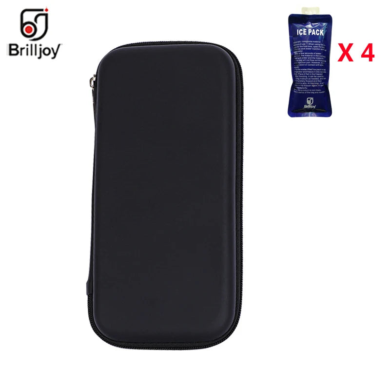 Brilljoy New Insulin Cooler Bag Portable Insulated Diabetic Insulin Travel Case Cooler Box Bolsa Termica Aluminum Foil ice bag