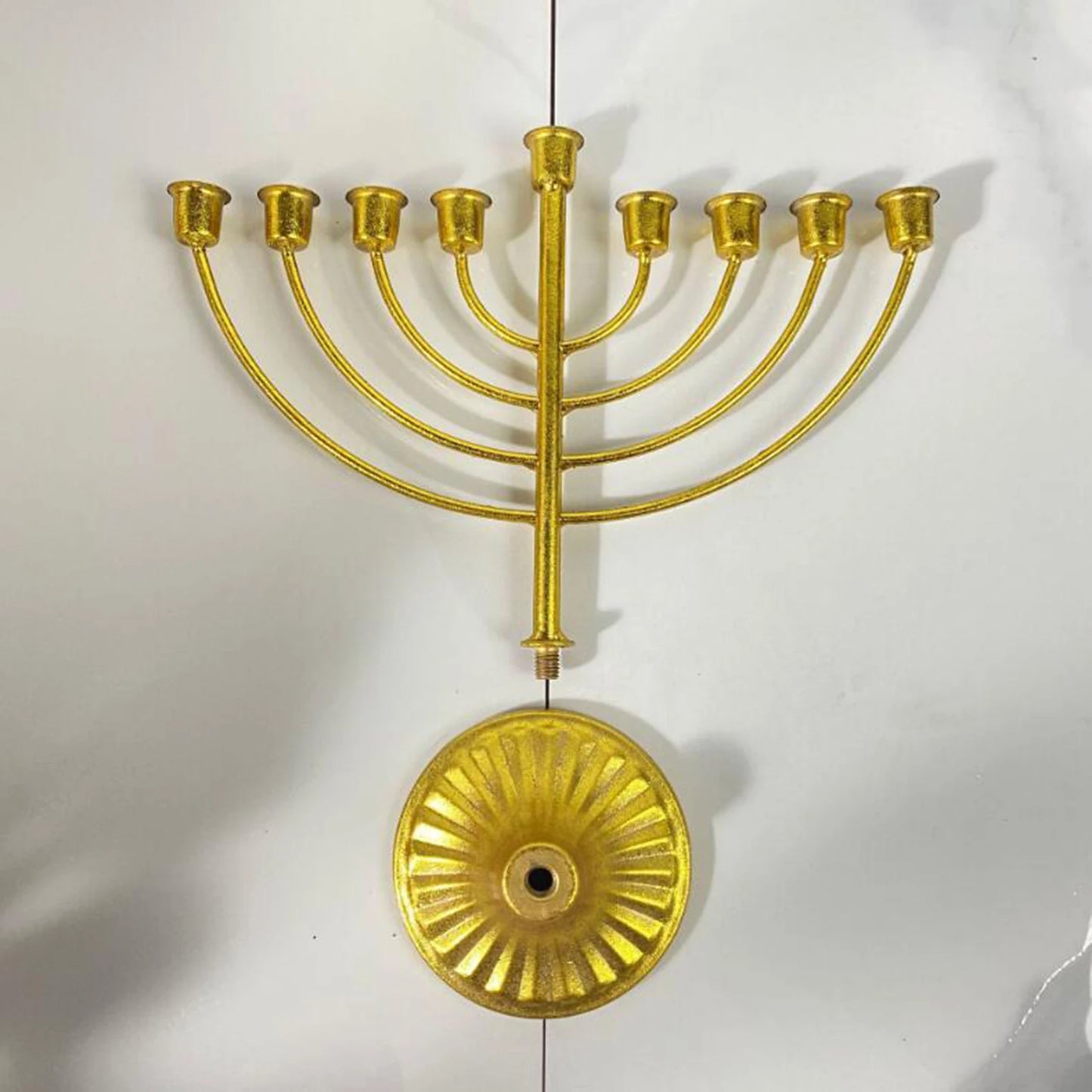 Tisch Jüdischer Kerzenhalter Breite Robuste Basis Chanukka Dekoration Menora für Regal Schrank Kamin Wohnzimmer Schreibtisch